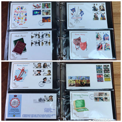 Brown Post Office First Day Covers Album & 70 x First Day Covers 1978 - 1984