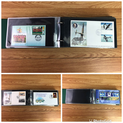 New Pioneer Green First Day Cover Album With 45 First Day Covers 1965-1999