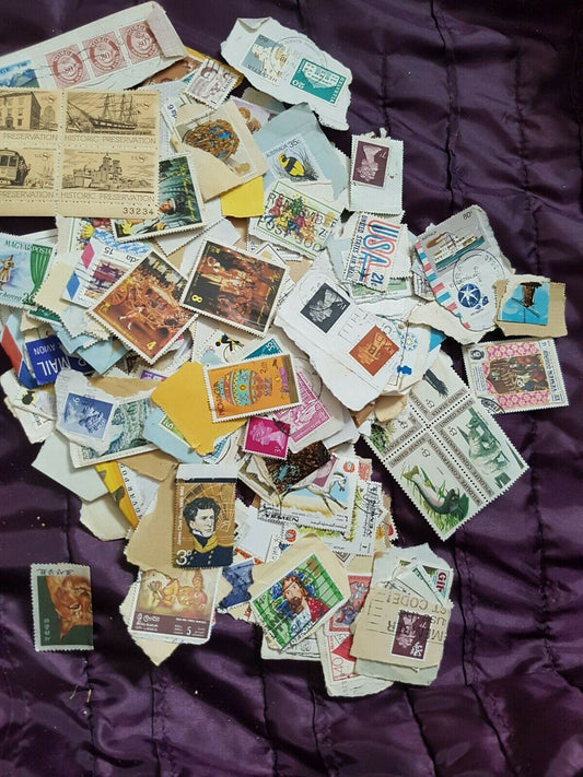 Collection Of Worldwide Vintage Stamps - USA - UK - Australia Etc..
