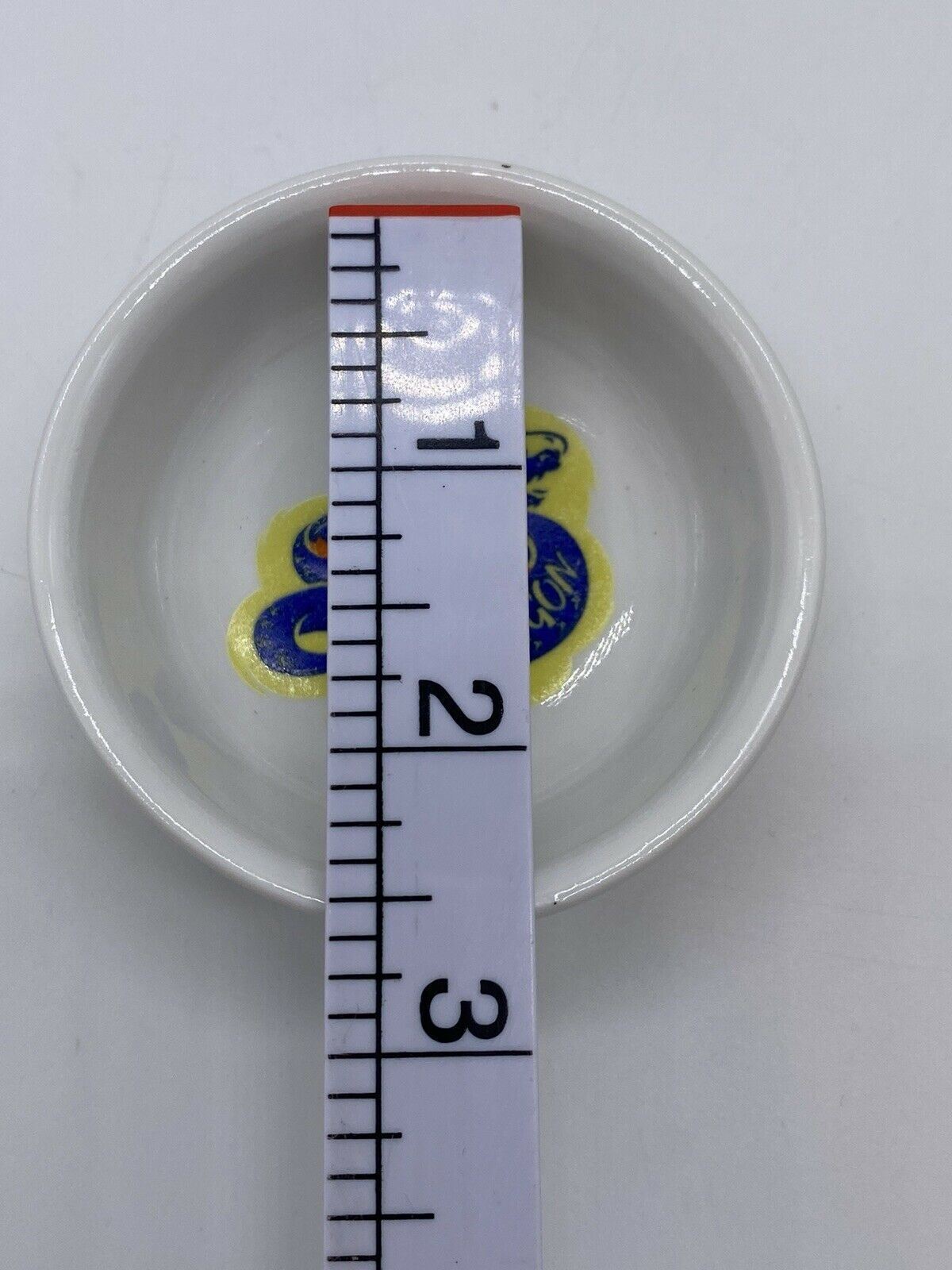 Set of Three Small Blue Dragon Branded Ceramic Chinese Sauce Bowls