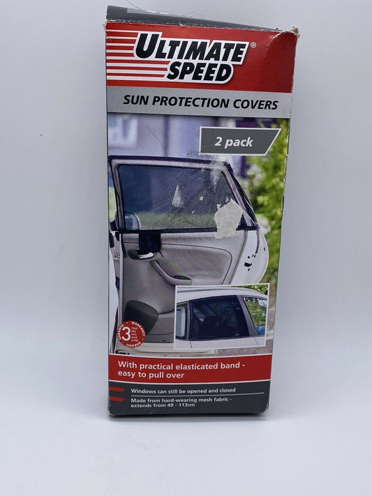 Ultimate Speed Pack of 2 Sun Protection Black Mesh Window Covers