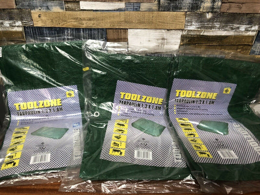 Bundle Of 3 Tarpaulins 1.2M x 1.8M New & Unused In Bags