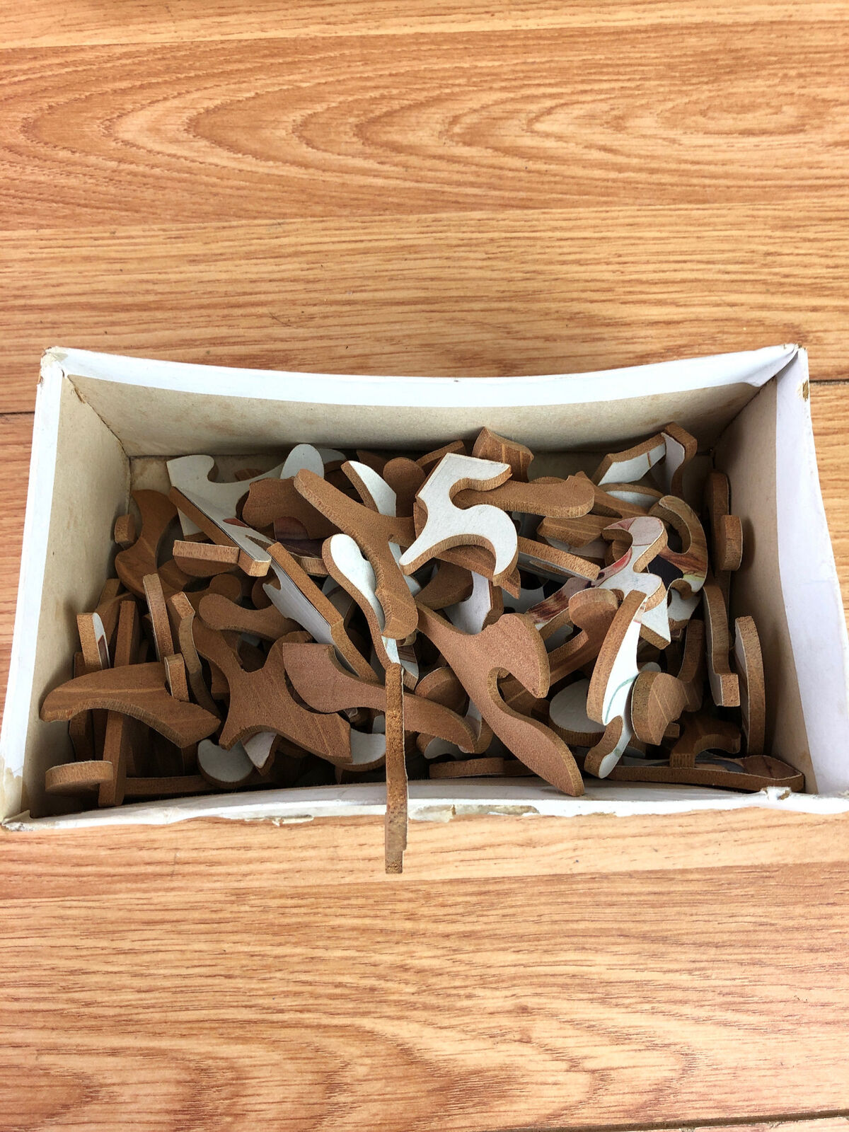 Puzzle With Irregular Shaped Pieces No Picture & Box Damaged