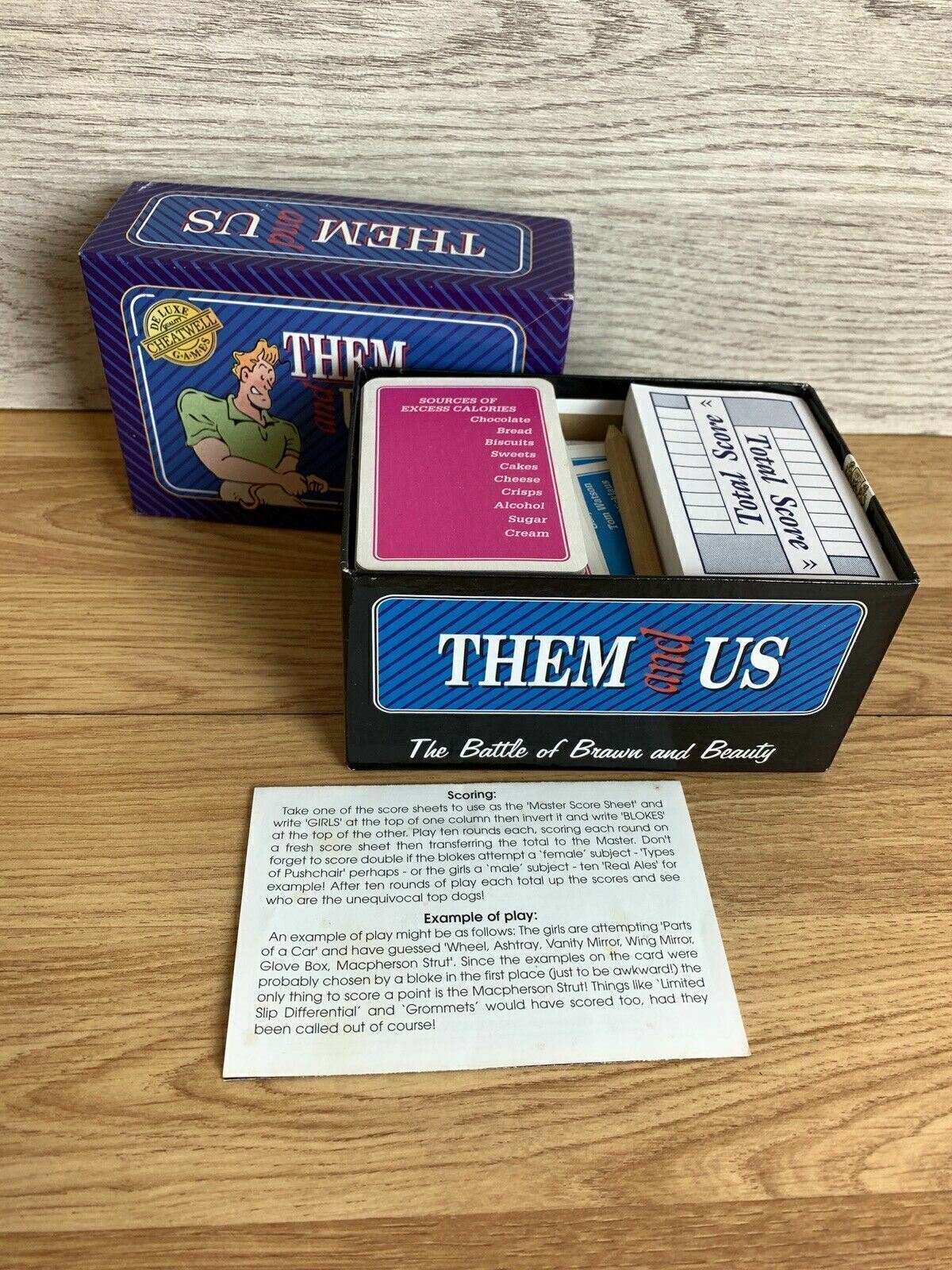 Them and Us The Battle of Brawn and Beauty Game Team card Quiz game
