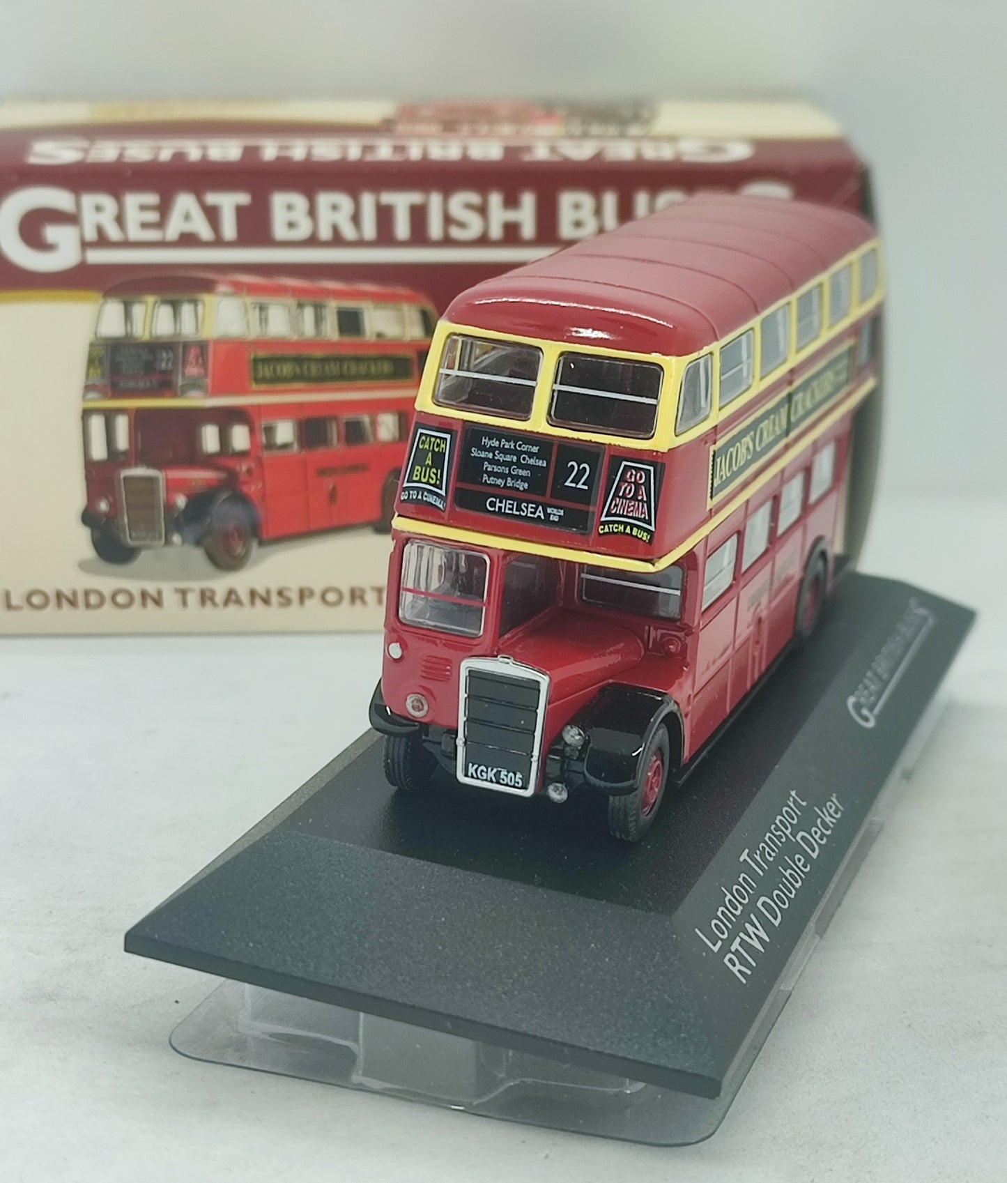 Great British Buses 1:76 London Transport RTW Double Decker Die Cast Model Boxed