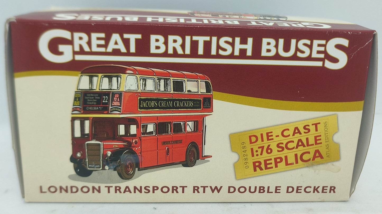 Great British Buses 1:76 London Transport RTW Double Decker Die Cast Model Boxed