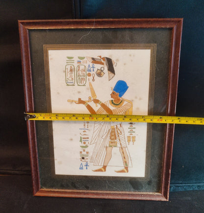 Signalling Pharaoh Framed Watercolour Painting