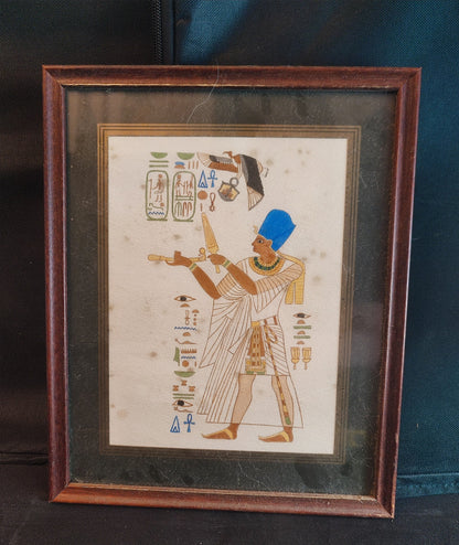 Signalling Pharaoh Framed Watercolour Painting