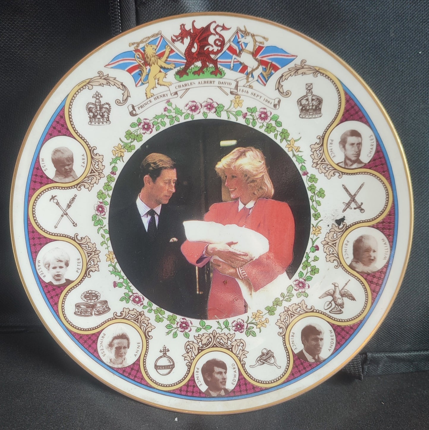 Commemorative Birth of Prince Henry Charles Albert David 1984 Collectors Plate